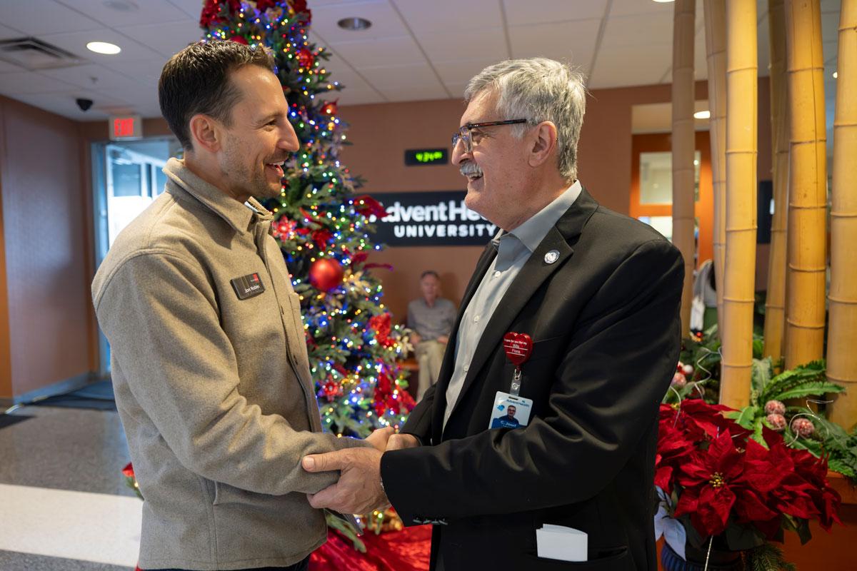 Donors joined students, alumni and team members at the first annual Christmas Tree Lighting Ceremony.