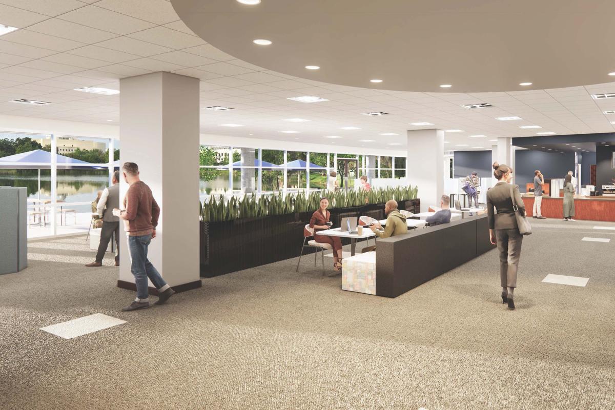 A rendering of the interior of AHU's newest building