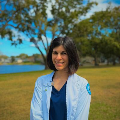 Female student smiling