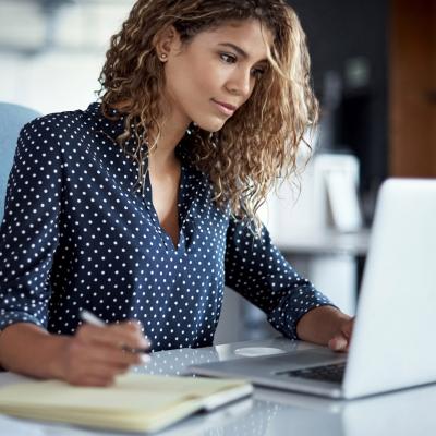 Young woman on laptop