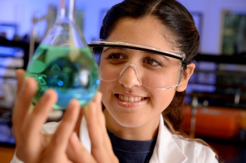 Biomedical Science Female Student in Lab