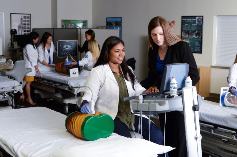 Sonography Student with Instructor