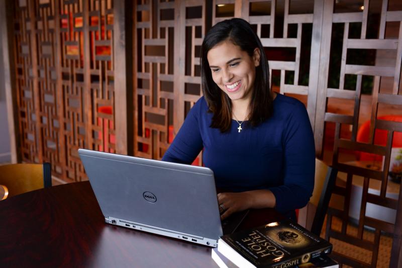 Woman with laptop