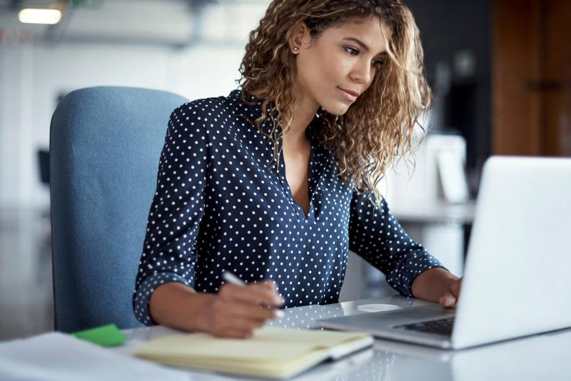 Young woman on laptop