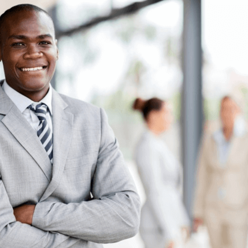 Black man in Suit Smiling