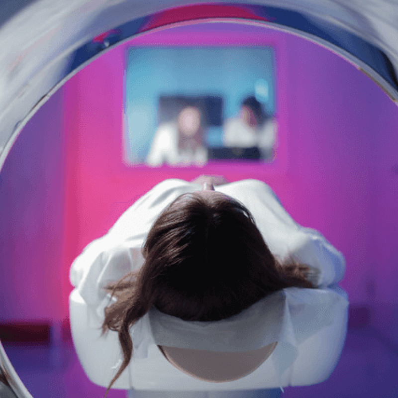 Woman in MRI Machine