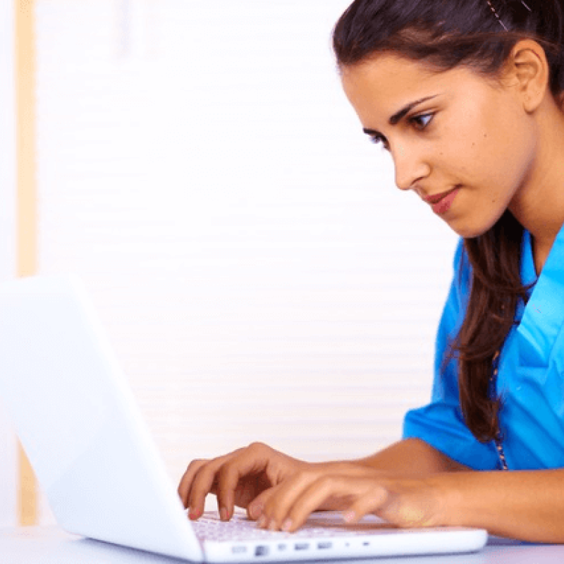Nurse with laptop