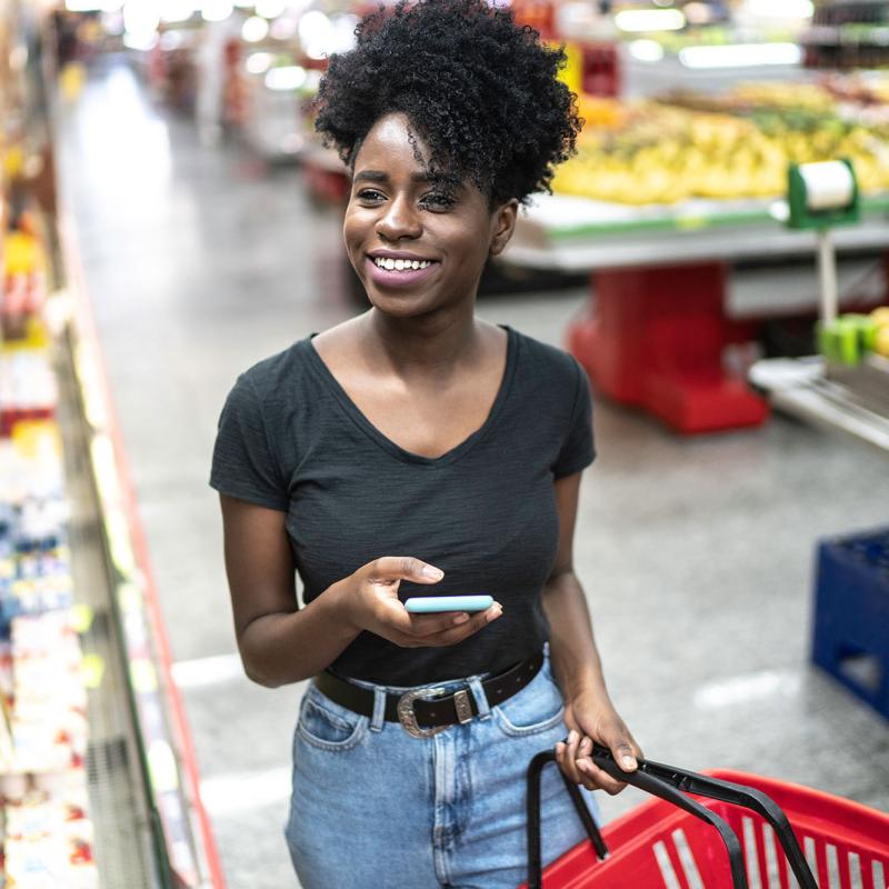 Young Woman Grocery Shopping