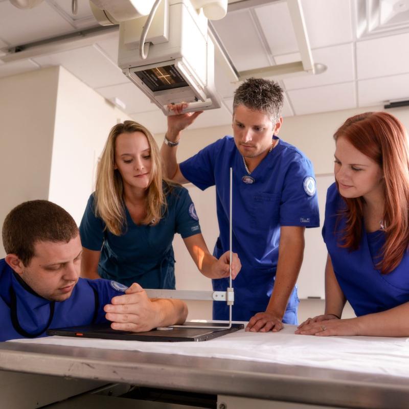 Radiography Students in Lab