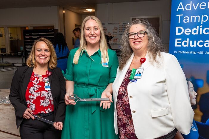 AHU leaders with AdventHealth Tampa's Chief Nursing Officer