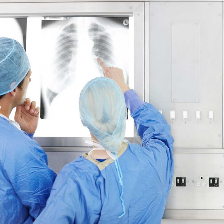 Radiologists looking at X-Ray