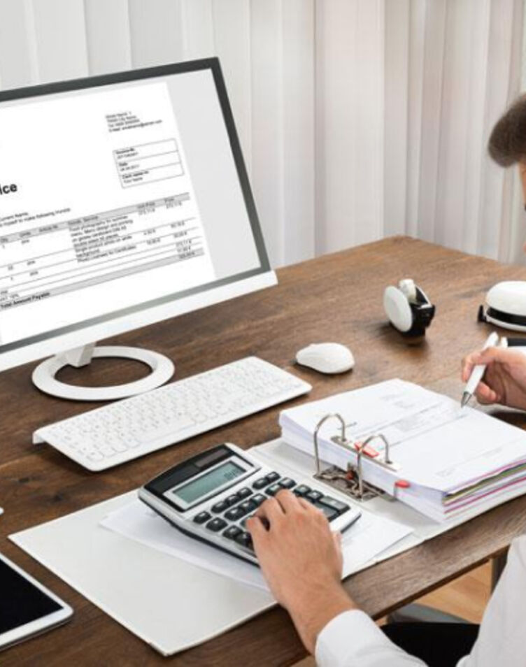 Accountant at desk