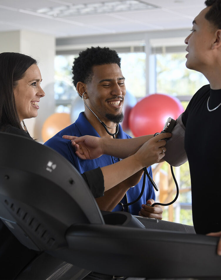 Physical Therapy working with a treadmill