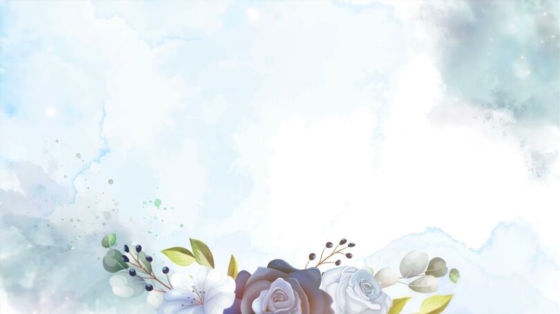 4K Watercolor and Floral Blue Soft Video Background Free to Use #invitationnagar